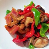 ✿ピーマンと椎茸とベーコンの炒め物❤